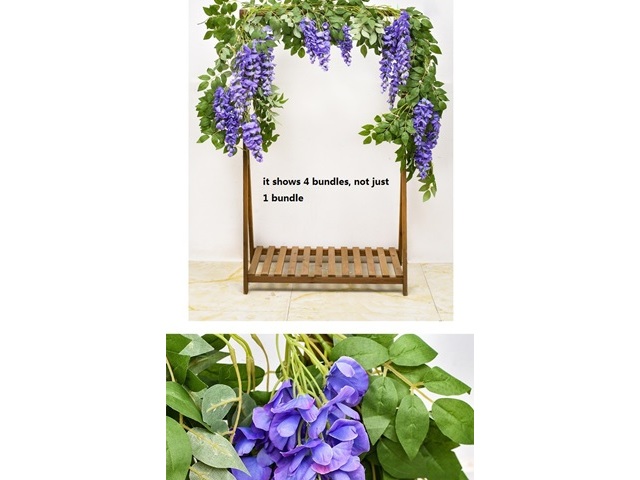 1Pc Purple Hanging Begonia Ivy Leaf Garland Wedding Flower Arch