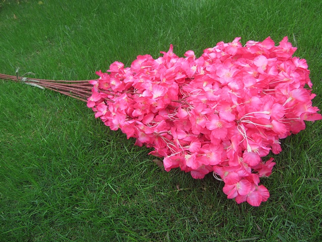 10Pcs Blossom Artificial Flower Home Decoration - Pink - Click Image to Close
