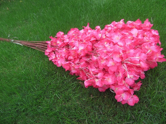 10Pcs Blossom Artificial Flower Home Decoration - Pink 10Pcs Blossom Artificial Flower Home Decoration - Pink