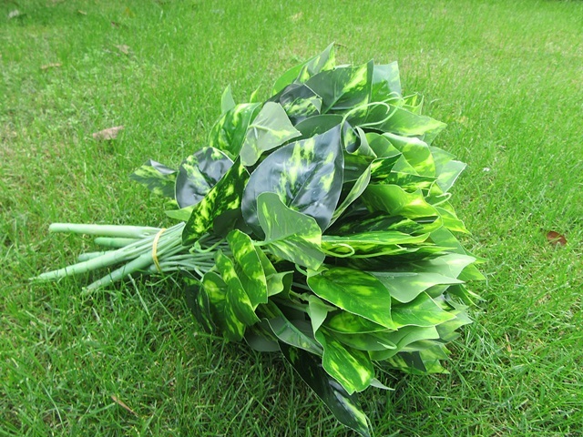 6Pcs Evergreens Plant Flower Ivy Leaf Home Garden Decor - Click Image to Close