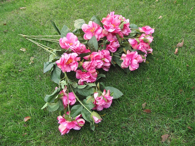6Pcs Hot Pink Camellia Artificial Flower Party Home Decor - Click Image to Close