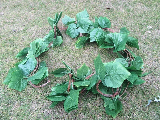 5Pcs Jumbo Grape Leaf Grapevine Garland Wedding Flower Arch