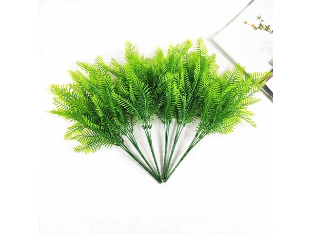 3Bunch Artificial Grass Plant Persian Leaves Flower