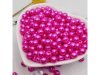 500 Fuschia Round Simulate Pearl Loose Beads 10mm