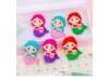 48Pcs Mermaid Shaped Erasers Children School Use Mixed Color