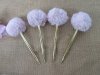 12Pcs Cute Pink Poms Golden Ball Point Pen Black Ink 12Pcs Cute Pink Poms Golden Ball Point Pen Black Ink