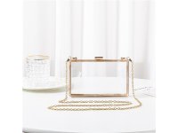 1Pc Acrylic Bridal Transparent Clear Women Clutch Purse Bag