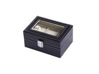 1Pc Black Watch Storage 3 Compartment Display Case
