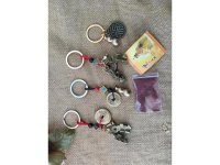 6Pcs Chinese Lucky Charms Amulet Feng Shui Keyrings