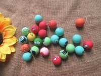 100X Smiling Face Bouncing Balls 30mm Mixed Color