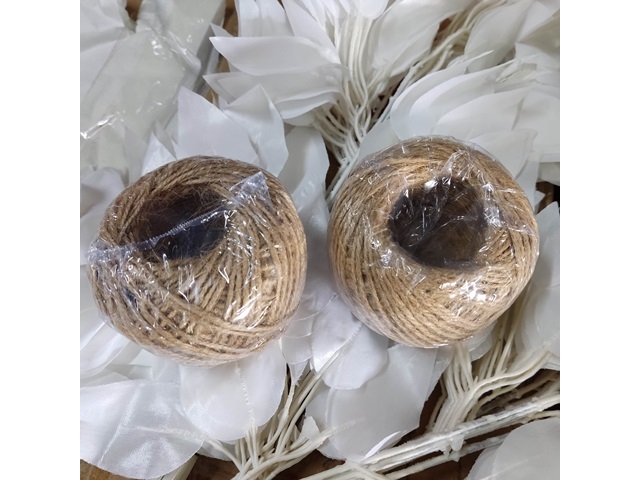 6Pcs x 50m Burlap Rope Hemp Cord Thread Jute String Roll DIY 2mm