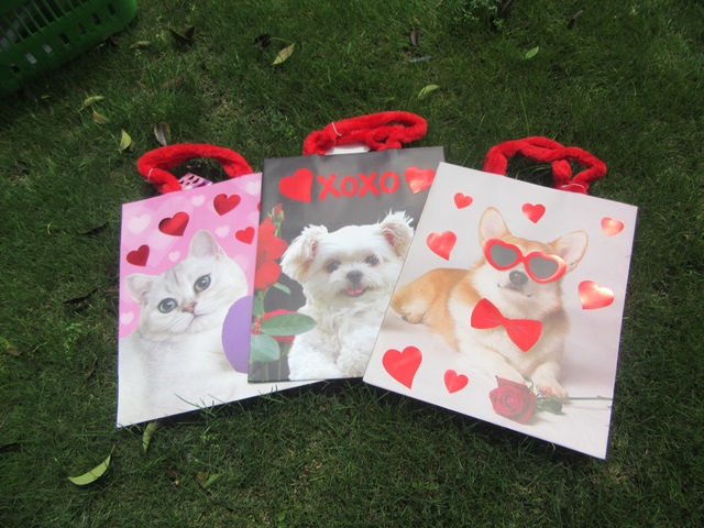 4x6Pcs Lovely Cat Dog Pet Heart Shopping Carry Paper Bags - Click Image to Close
