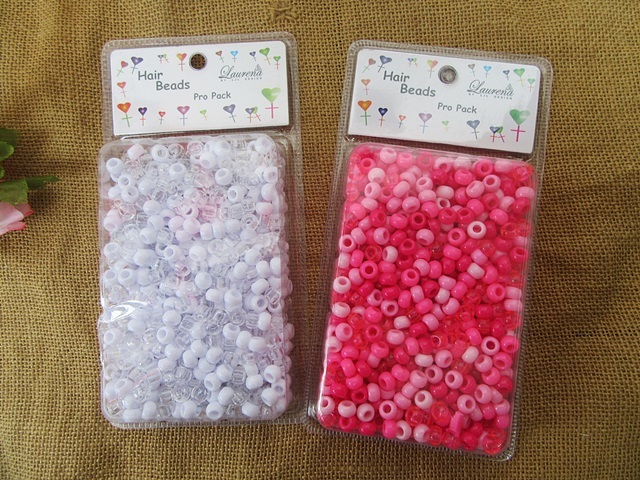 4Sheet x 770Pcs Pony Beads Hair Beads 8mm Dia Retail Pack Mixed 4Sheet x 770Pcs Pony Beads Hair Beads 8mm Dia Retail Pack Mixed
