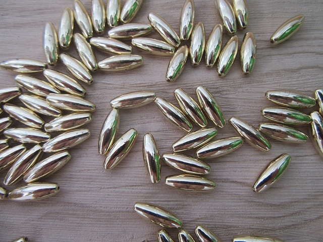 500Pcs Golden Faux Rice Beads Loose Beads 6x18mm 500Pcs Golden Faux Rice Beads Loose Beads 6x18mm