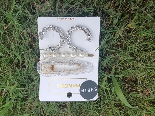 6Sheets Pair Earrings Hair Clips set Sparkling Jewellery 6Sheets Pair Earrings Hair Clips set Sparkling Jewellery
