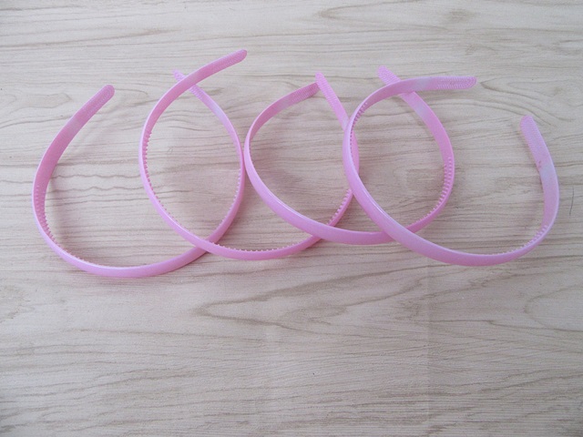 20X Pink Headbands Hair Clips Craft for DIY 12MM - Click Image to Close
