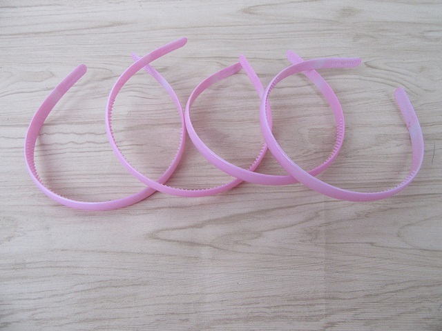 20X Pink Headbands Hair Clips Craft for DIY 12MM - Click Image to Close