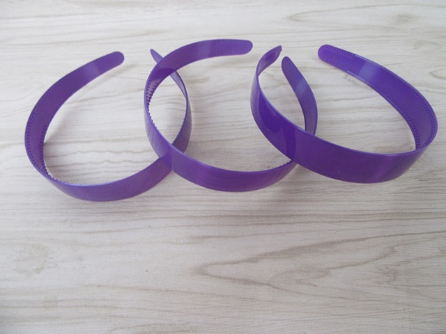 20X New Purple Plastic Headbands Jewelry Finding 25mm Wide - Click Image to Close