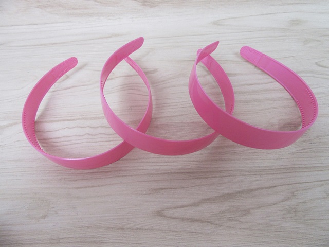 20X New Pink Plastic Headbands Jewelry Finding 25mm Wide - Click Image to Close
