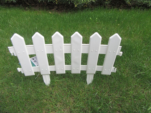 6Pcs White Garden Fence Path Grass Wall Fixed Lawn Border Flower - Click Image to Close