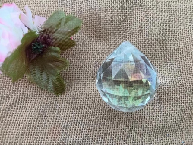 5Pcs AB Clear Lead Crystal Balls for Suncatcher 50x55mm