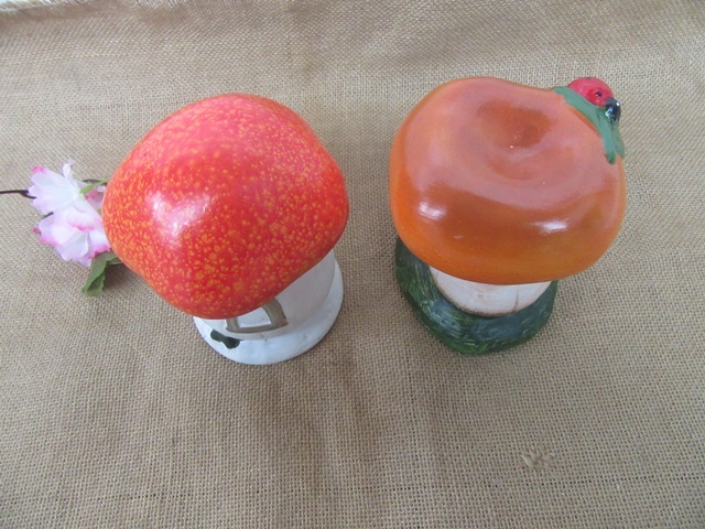 (image for) 4Pcs Mushroom Toadstool Fairy Garden Miniature Figurine Garden