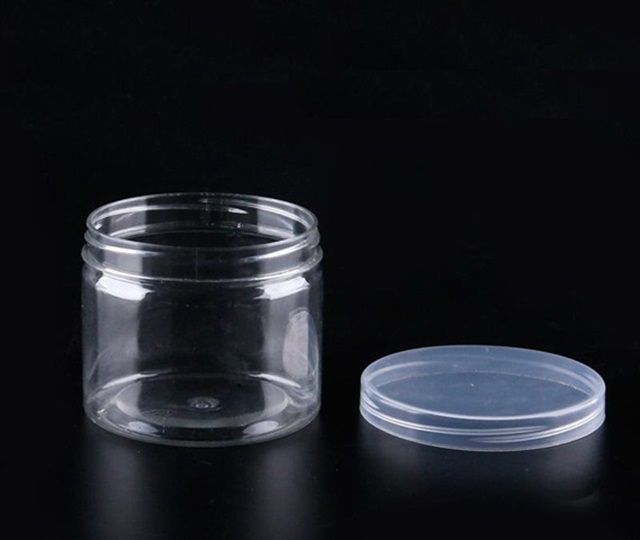 20Pcs Clear Screw Empty PET Jars Storage Container 400ML - Click Image to Close