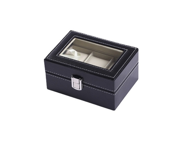 1Pc Black Watch Storage 3 Compartment Display Case