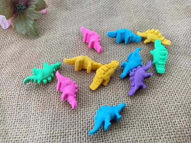 12Packs x 6Pcs Scented Dino Dinosaur Erasers for Kids - Click Image to Close