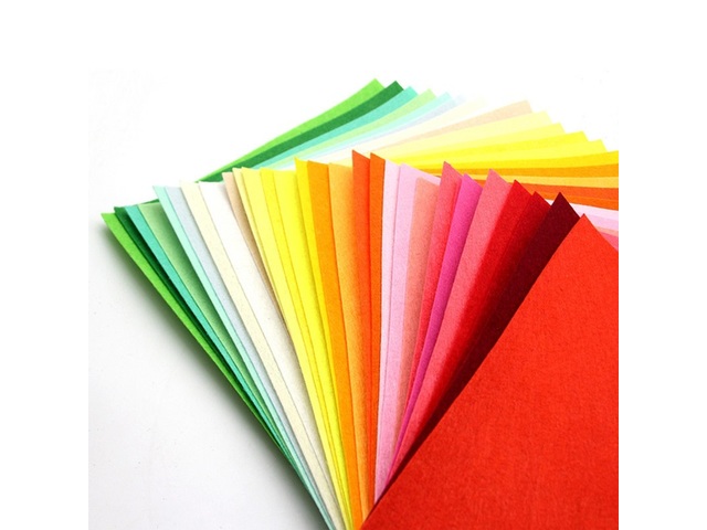 6Packs x 10Pcs Fabric Felt Sheets DIY Crafts Mixed Color