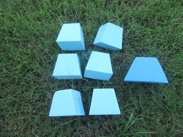 2Packs x 7Pcs Trapezoid EVA Foam Bricks Art Crafts Props DIY - Click Image to Close