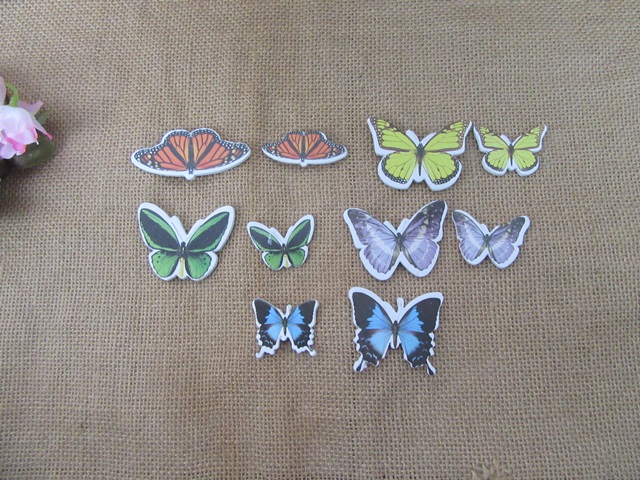 500Pcs Realistic Different Types of Butterflies Foam Back - Click Image to Close