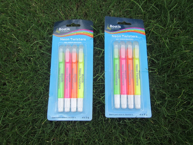 6Sheet x 4Pcs Neon Twisters Highlighters Making Pen Bright Color - Click Image to Close