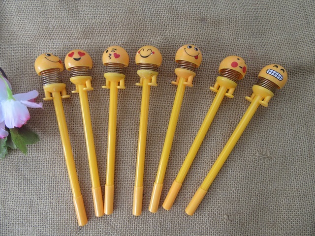 10Pcs Emoji Smiley Face Spring Blue Ink Gel Pen Stationery 10Pcs Emoji Smiley Face Spring Blue Ink Gel Pen Stationery