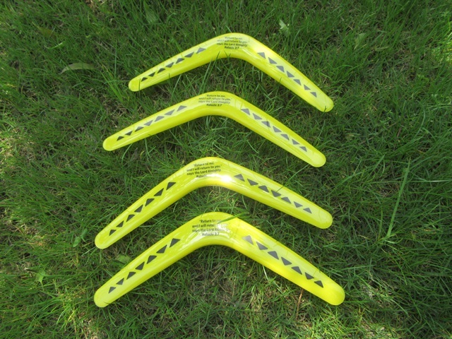 4x12Pcs V Shaped Boomerangs Garden Park Beach Picnic Toy - Click Image to Close