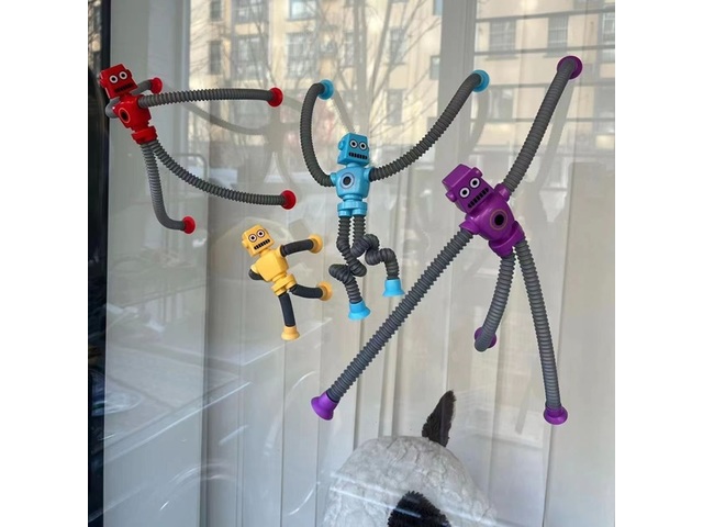 5Pcs Telescopic Robot Pop Tube Stress Relief Sensory Fidget Toy