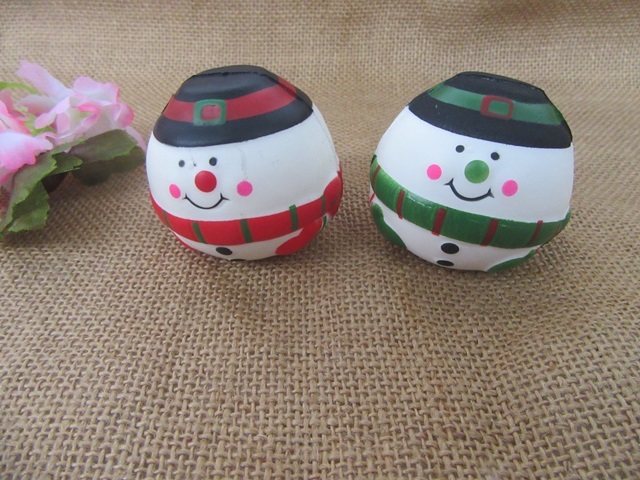 12Pcs Anti-stress PU Foam Snowman Ball Squeeze Reliever Ball