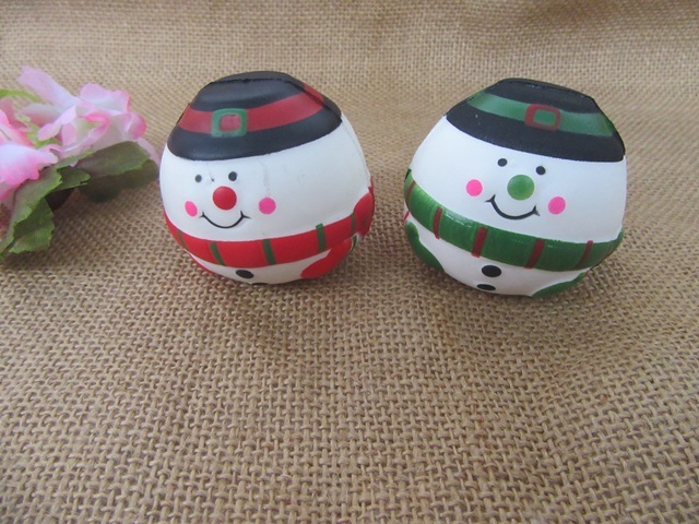 12Pcs Anti-stress PU Foam Snowman Ball Squeeze Reliever Ball - Click Image to Close