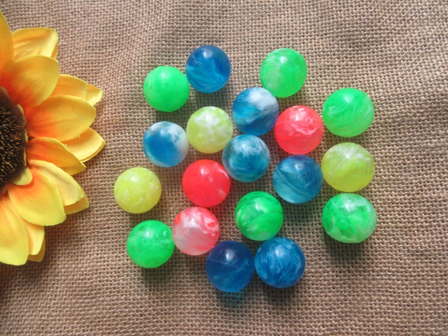 100X Ombre Rainbow Rubber Bouncing Balls 25mm - Click Image to Close