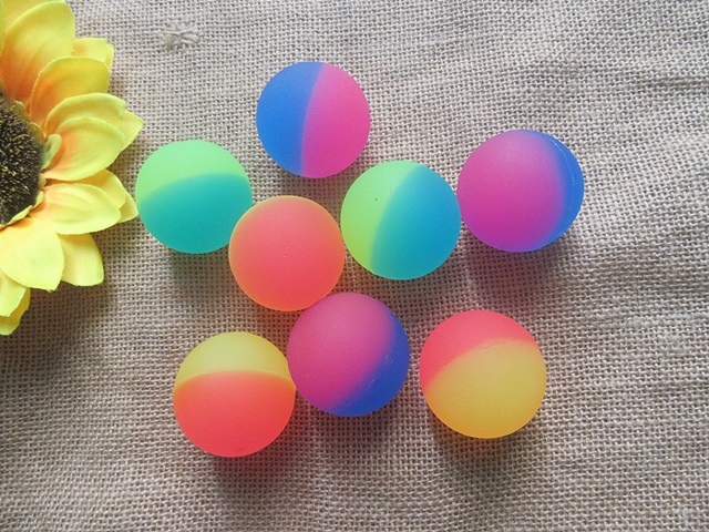 50X Frosted 2in1 Color Rubber Bouncing Balls 42mm Mixed Color - Click Image to Close