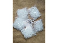 5Pack x 500Pc White Disposable Hair Bands Elastic Rubber Band