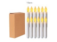 12Pcs Short LED Candles Stick Flameless Flickering Electric 12Pcs Short LED Candles Stick Flameless Flickering Electric