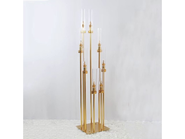 1Set 8 Arm Golden Pillar Candelabra Home Party Wedding Decor 1Set 8 Arm Golden Pillar Candelabra Home Party Wedding Decor