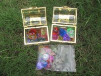 4Sets Pirate Treasure Chest Box with Colorful Gems Pretend Toys