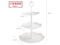 1Set Round 3Tier Cupcake Muffin Fruit Dessert Stand Party Favor