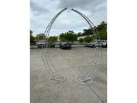 1Set 2Pcs New White 3D Garden Arch Double Round Heavy Duty Stand 1Set 2Pcs New White 3D Garden Arch Double Round Heavy Duty Stand