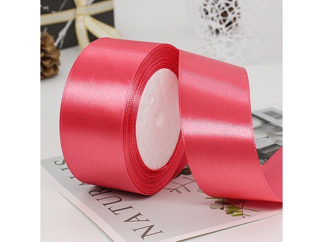 5Rolls X 25Yards Rose Satin Ribbon 25mm - Click Image to Close