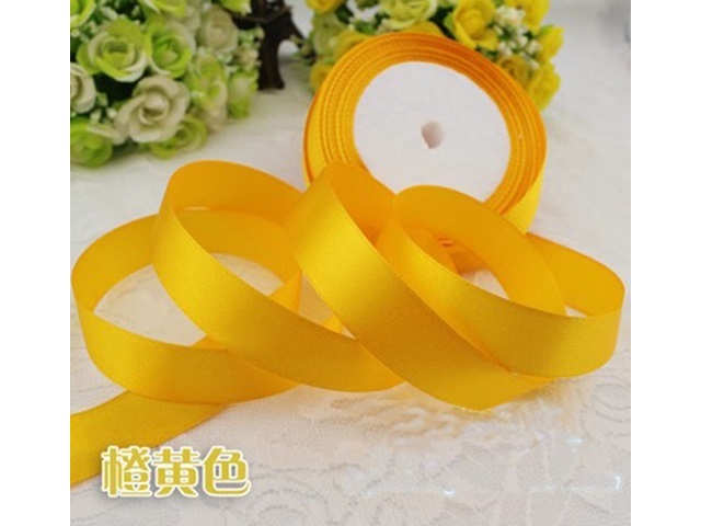 5Rolls X 25Yards Orange Satin Ribbon 25mm - Click Image to Close