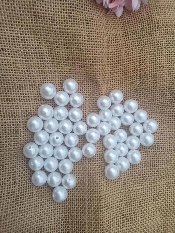 250g (175Pcs) White Round Simulate Pearl Loose Beads 14mm - Click Image to Close