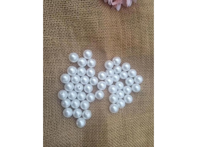 250g (175Pcs) White Round Simulate Pearl Loose Beads 14mm - Click Image to Close